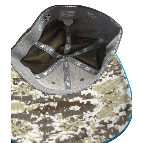 Carolina Panthers New Era 39Thirty NFL Salute To Service Stretch Fit Cap Med/Lrg - Picture 5 of 8